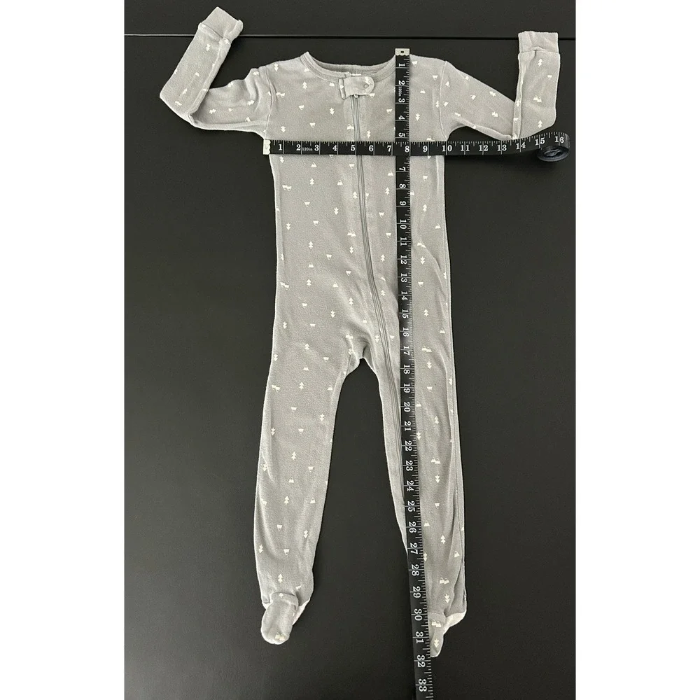 Gerber Baby Boy Gray Mountain Tree Print Footed Pajama Sleeper 24 Months 1490
